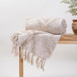 Organic Cotton Tufted Throw Blanket For Home Decor