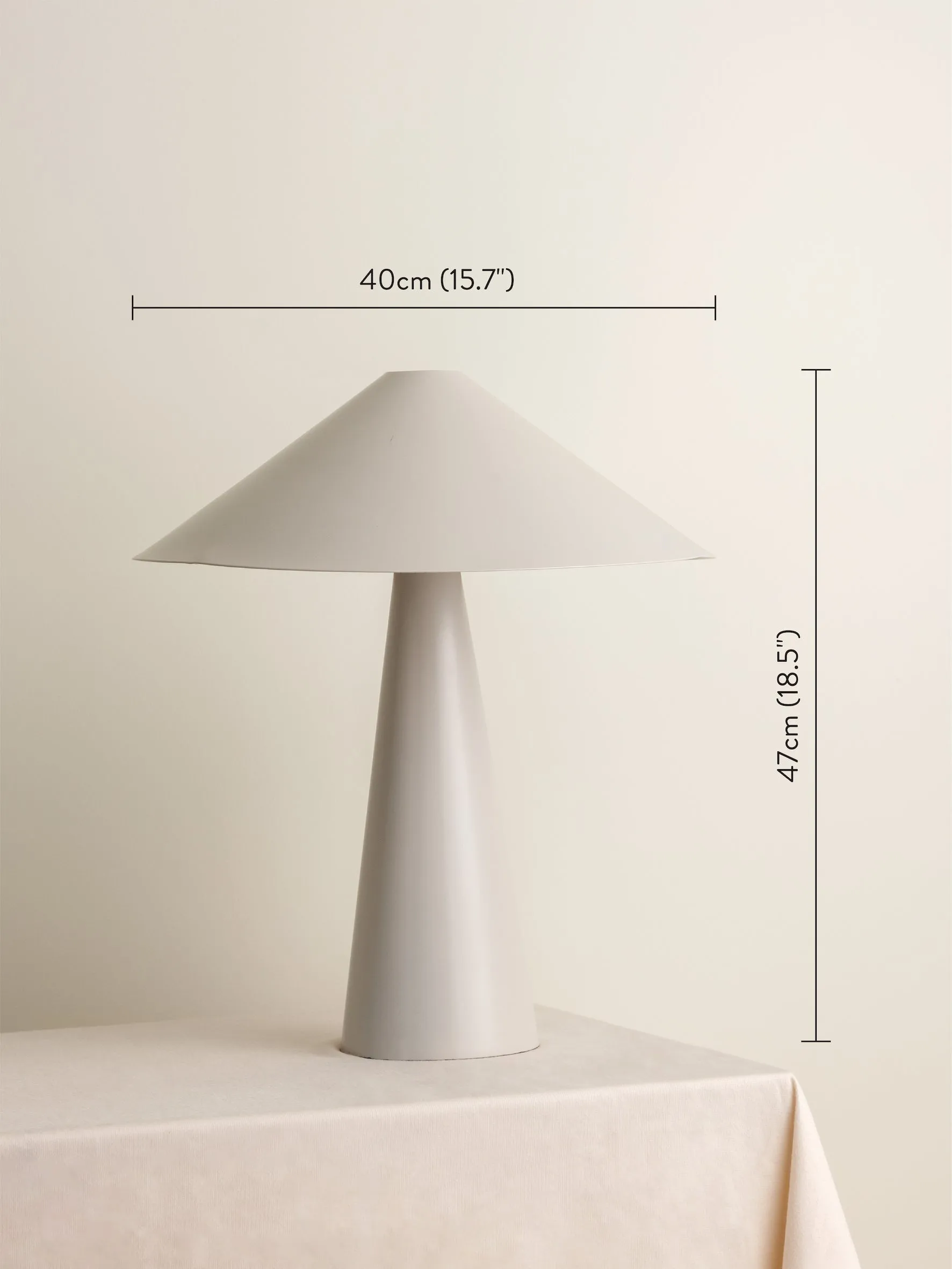 Orta - 1 light warm white cone table lamp