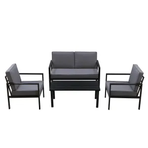 Outdoor Furniture - Patioflare Tylor 4-Piece Aluminum Conversation Set PF10028