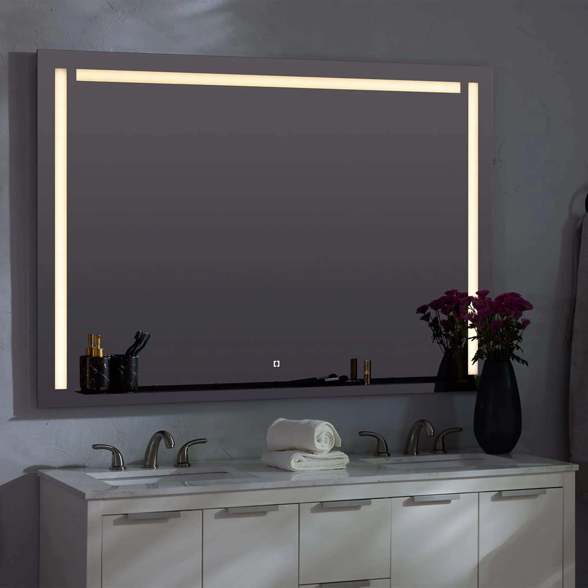 Oxygen Skylight 3-0304-15 Designer Square Mirror 48x48 Inch - Black