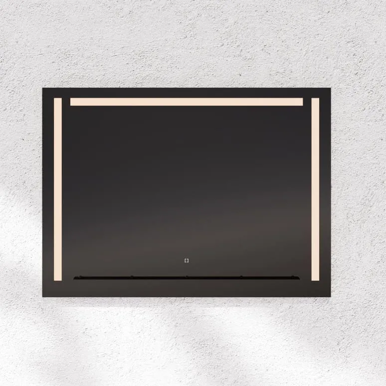 Oxygen Skylight 3-0304-15 Designer Square Mirror 48x48 Inch - Black