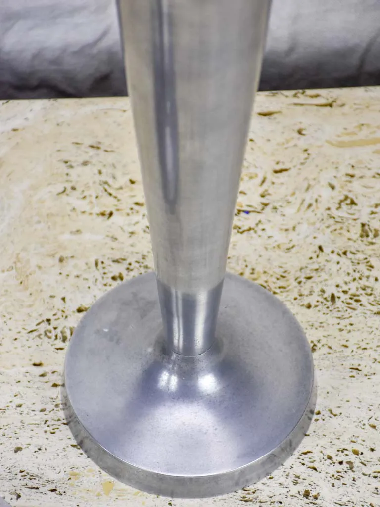 Pair of large vintage candlesticks - aluminium