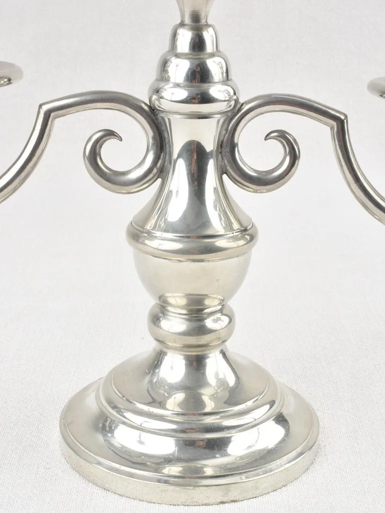 Pair of silver 3 branch candlesticks - vintage