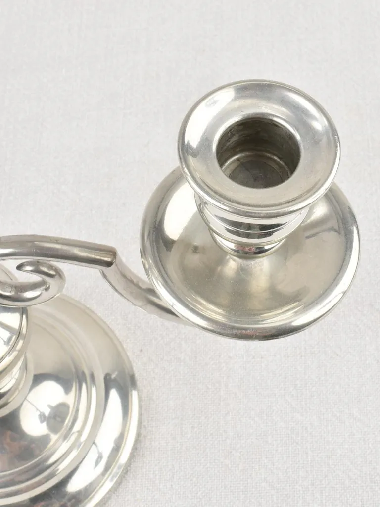 Pair of silver 3 branch candlesticks - vintage