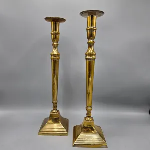 Pair of Vintage Bombay Company Gold Taper Candlesticks