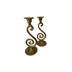 Pair Of Vintage Brass Candlesticks