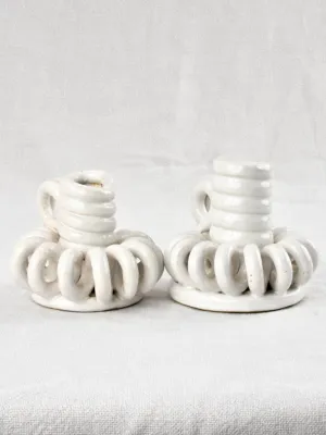 Pair of vintage Émile Tessier candlesticks 4"