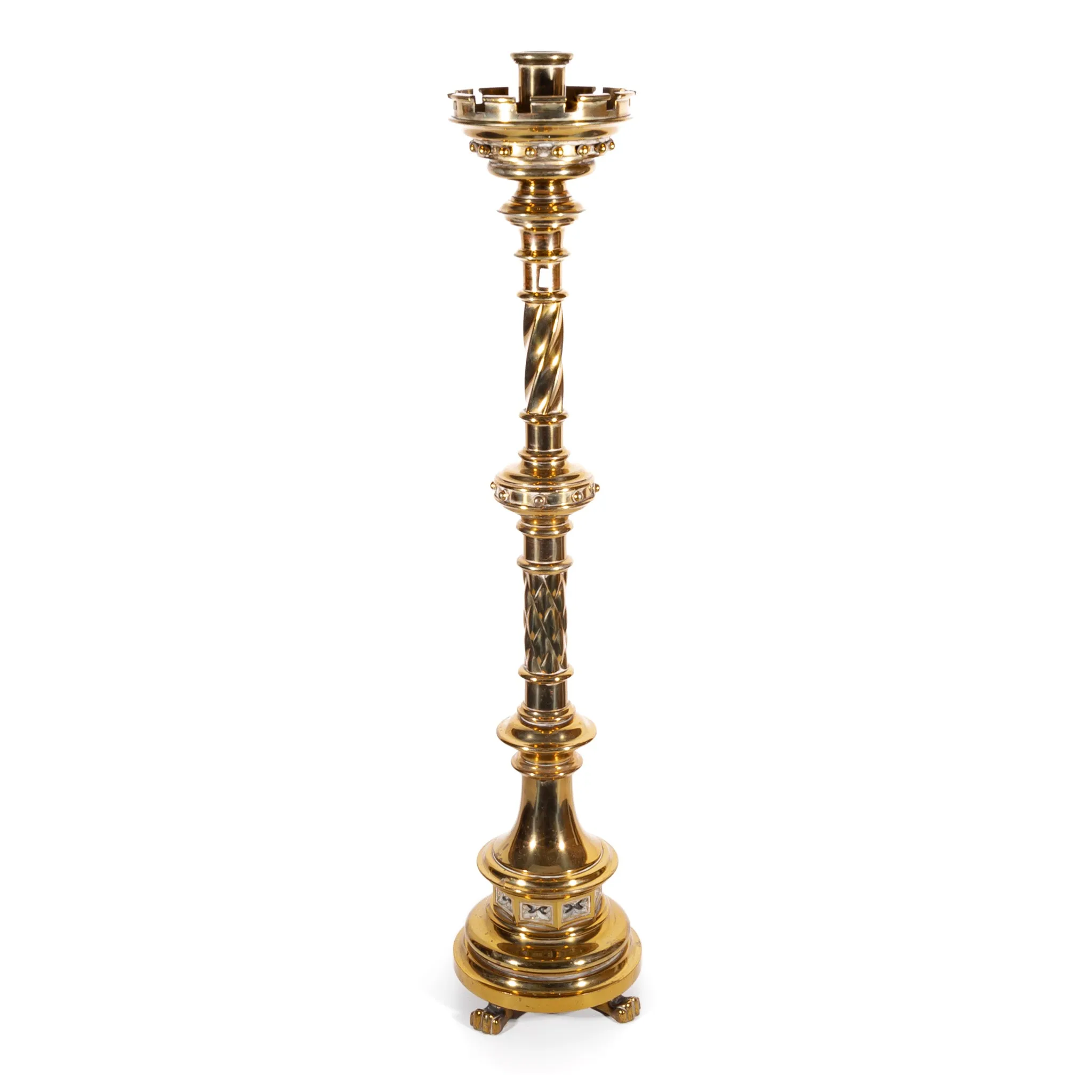 PAIR Vintage Brass Altar Candlesticks