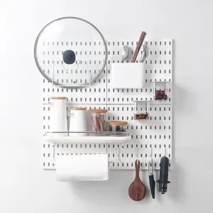 Pegboard And Shelves With Accessory Options