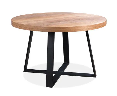 Petunia 5pc 120cm Round Dining Table Set 4 Arched Back Chair Elm Timber Wood