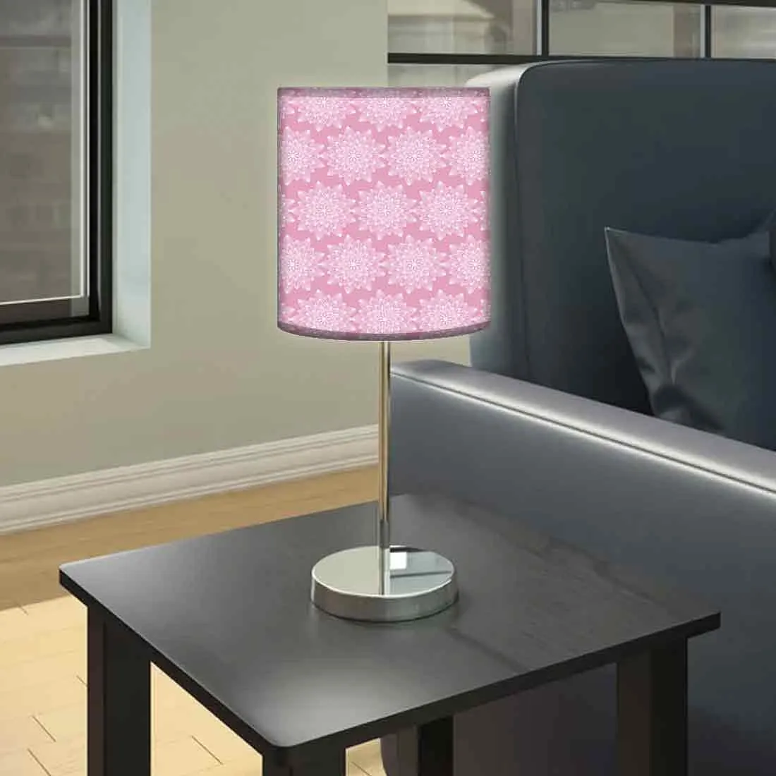 Pink Flower Simple Table Lamp for Living Room