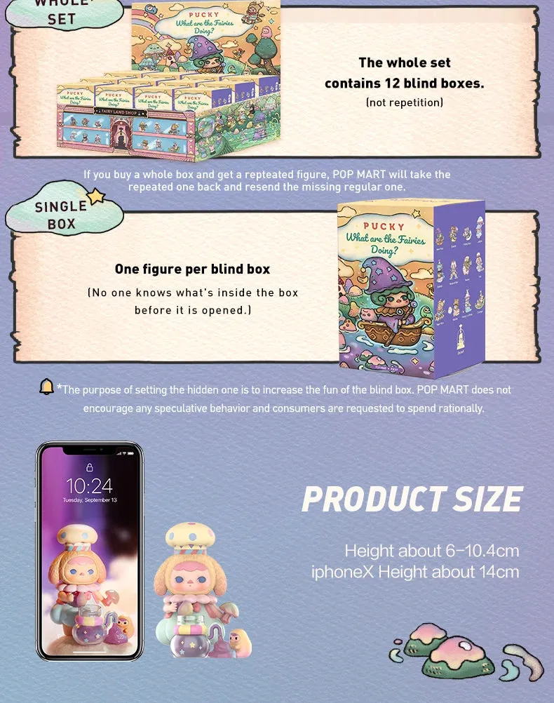 POP MART Pucky What Are The Fairies Doing Series Blind Box | Enchanting Anime Collectible Figures
