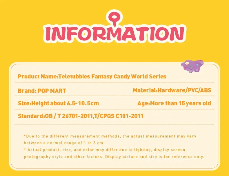 POP MART Teletubbies Fantasy Candy World Series Blind Box | Cute Anime Collectible Figures