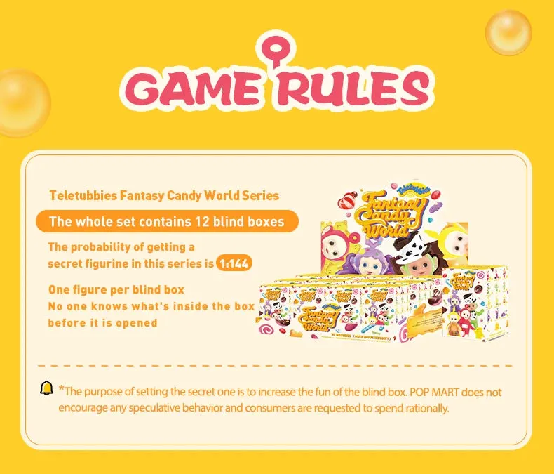 POP MART Teletubbies Fantasy Candy World Series Blind Box | Cute Anime Collectible Figures