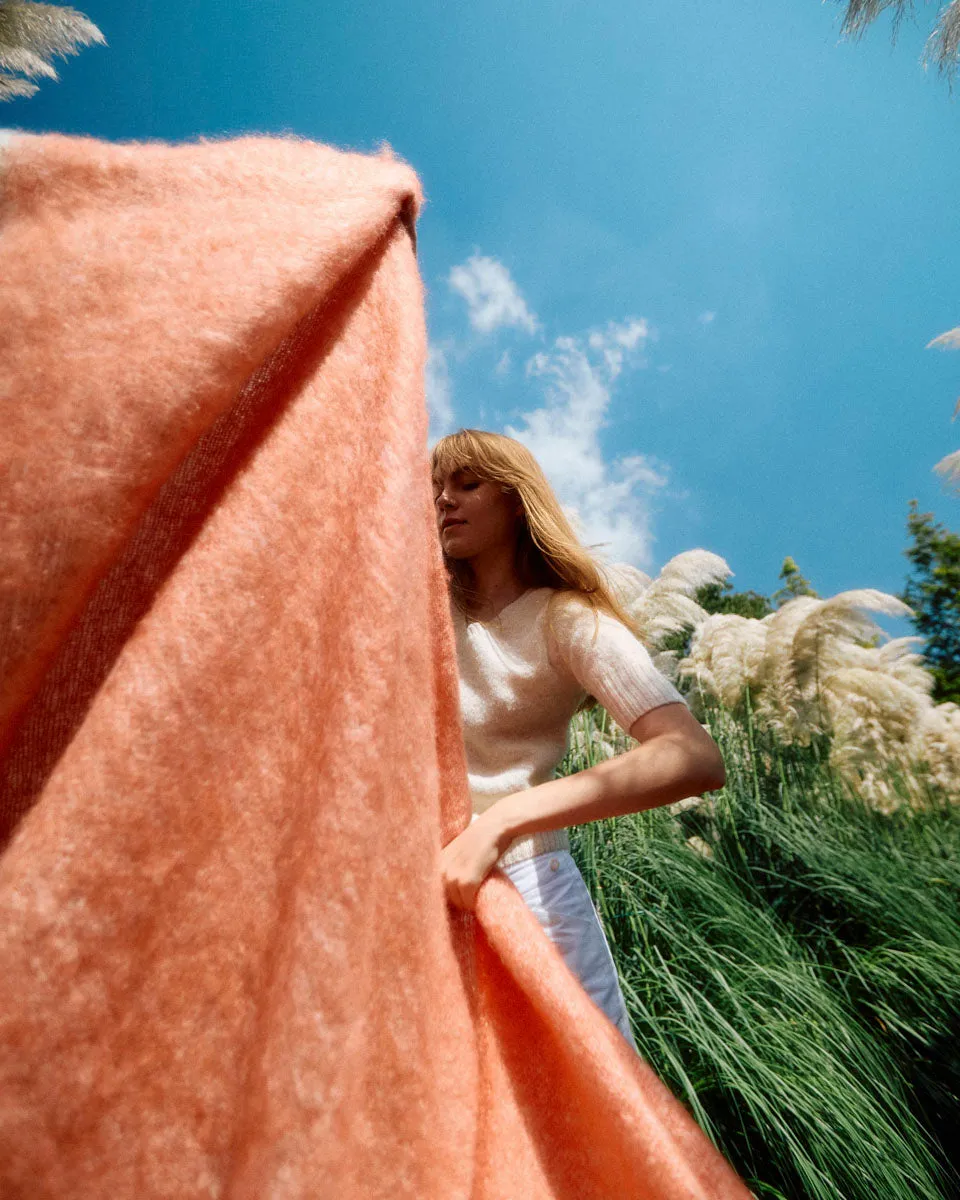 Poppy Mooneen Mohair Throw Blanket