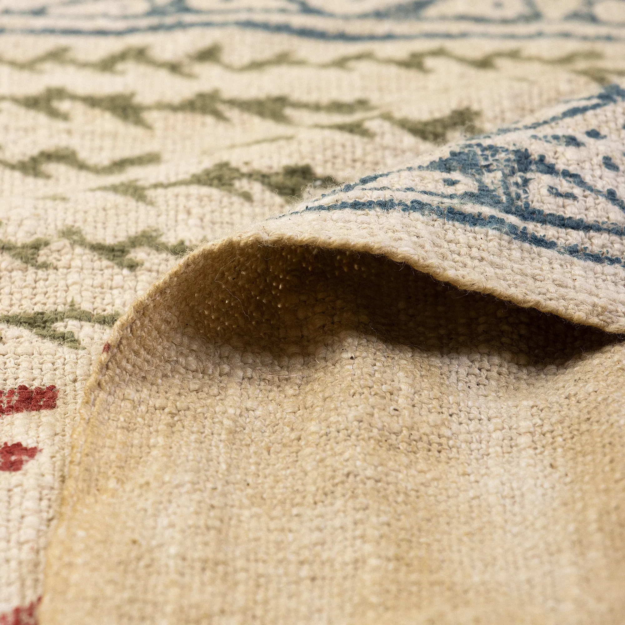 Premium Block Printed Organic Cotton Sofa Throw Blanket