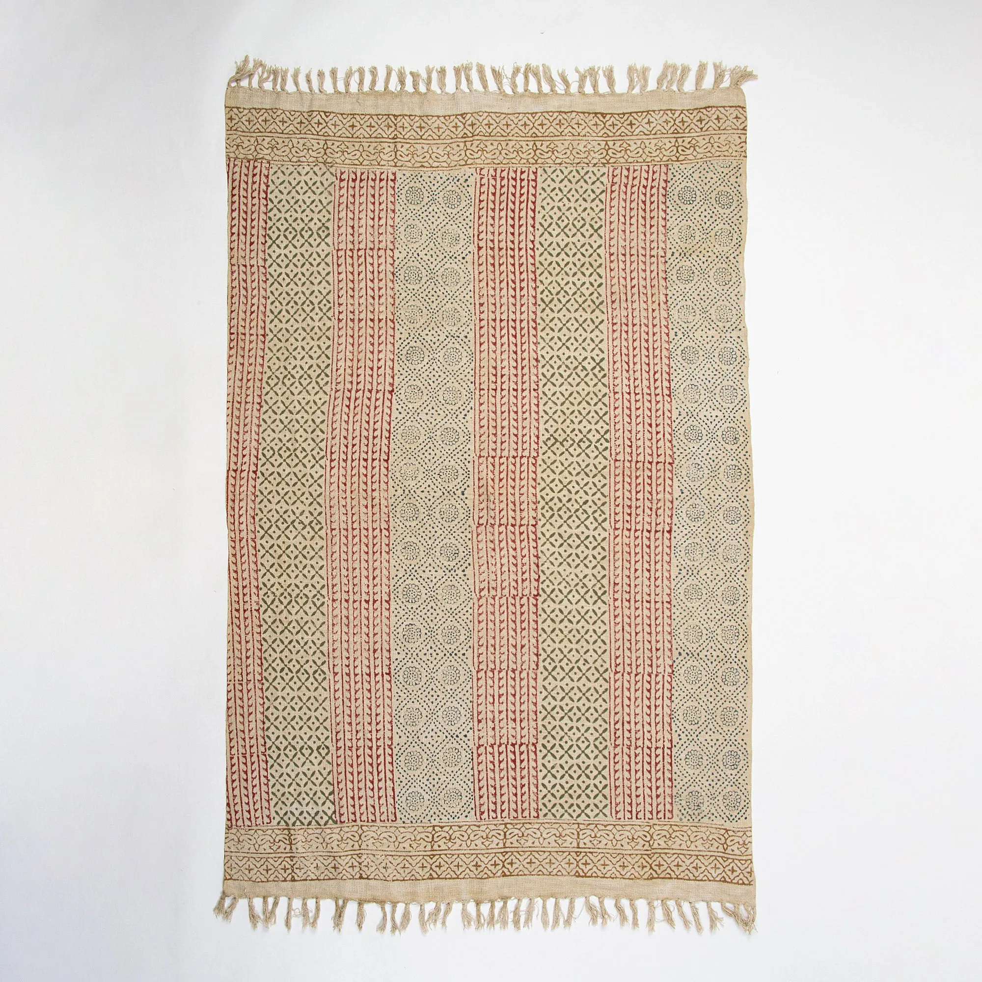 Premium Block Printed Organic Cotton Throws For Sofas