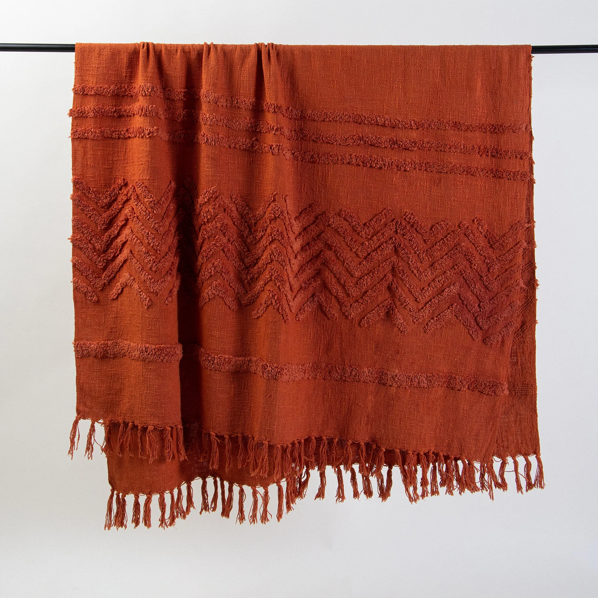 Premium Quality Cotton Tufted Throw Blanket