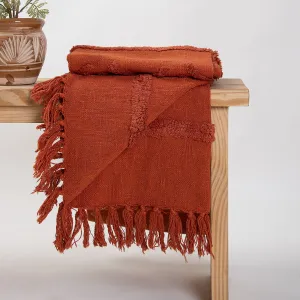 Premium Quality Cotton Tufted Throw Blanket
