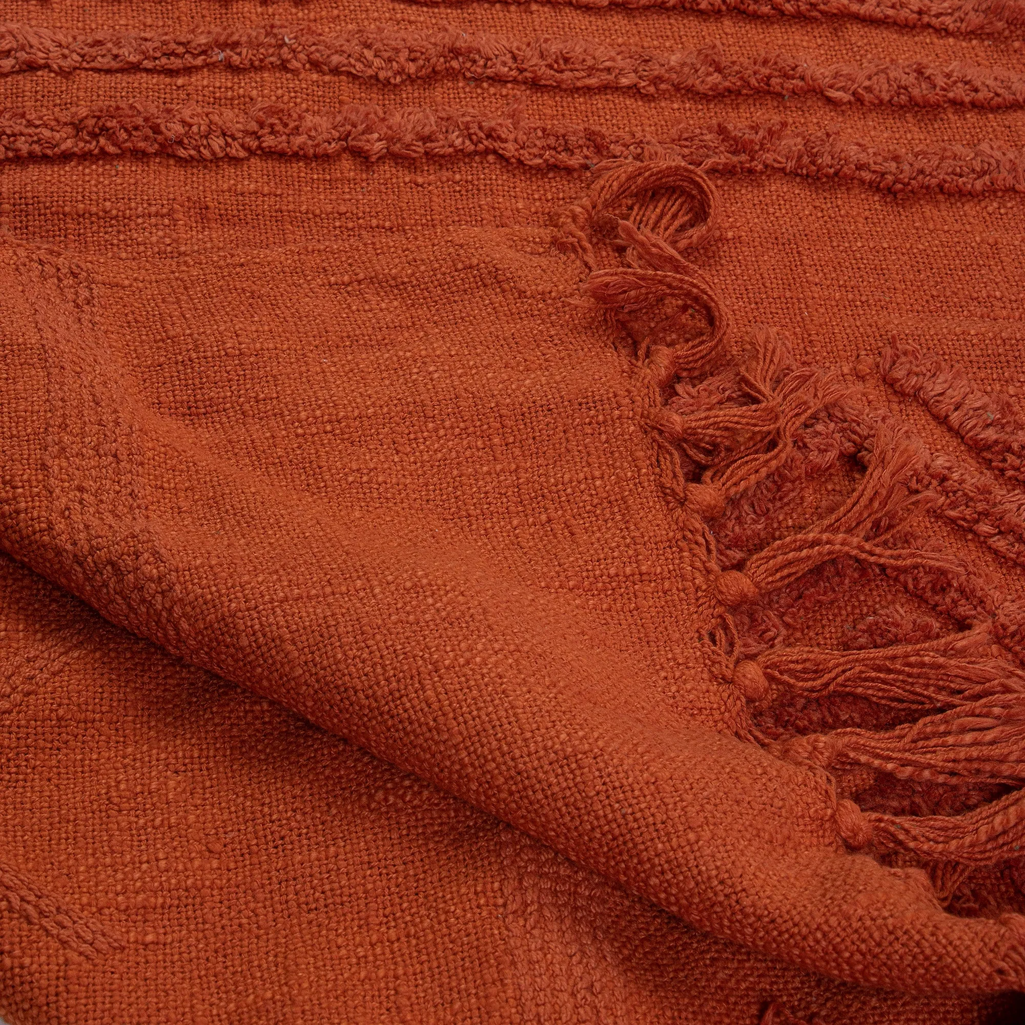 Premium Quality Cotton Tufted Throw Blanket