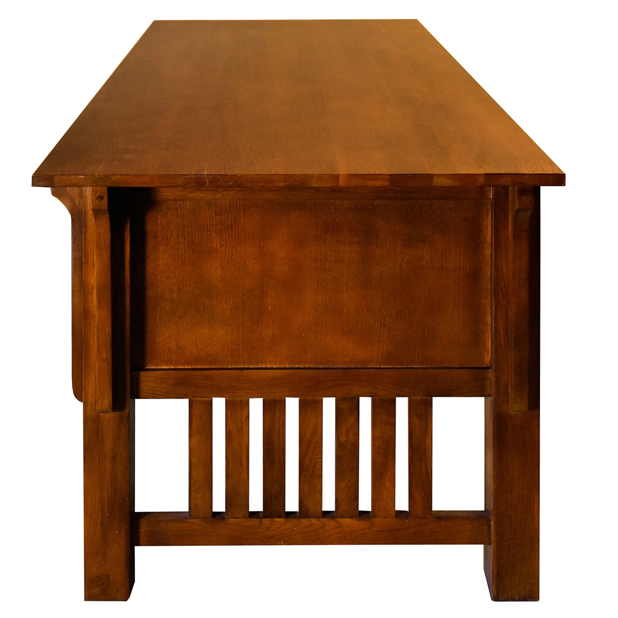Preorder Mission Quarter Sawn Oak 5 Drawer Desk - Michael's Cherry (MC3)