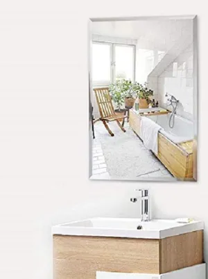 Quality Glass Vertical Shape Frameless Decorative Mirror Mirror Glass for Wall Mirror for bathrooms Mirror in Home Mirror Decor Mirror Size : 10 X 14 inch QGFL 127