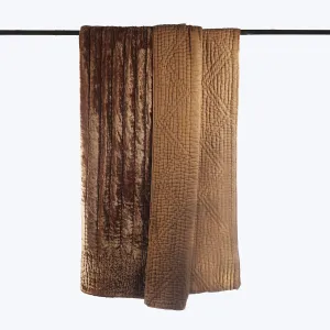 Quilted Throw, Cognac