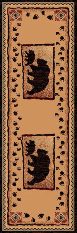 "Bear & Cub" Cabin Runner - 2 x 7