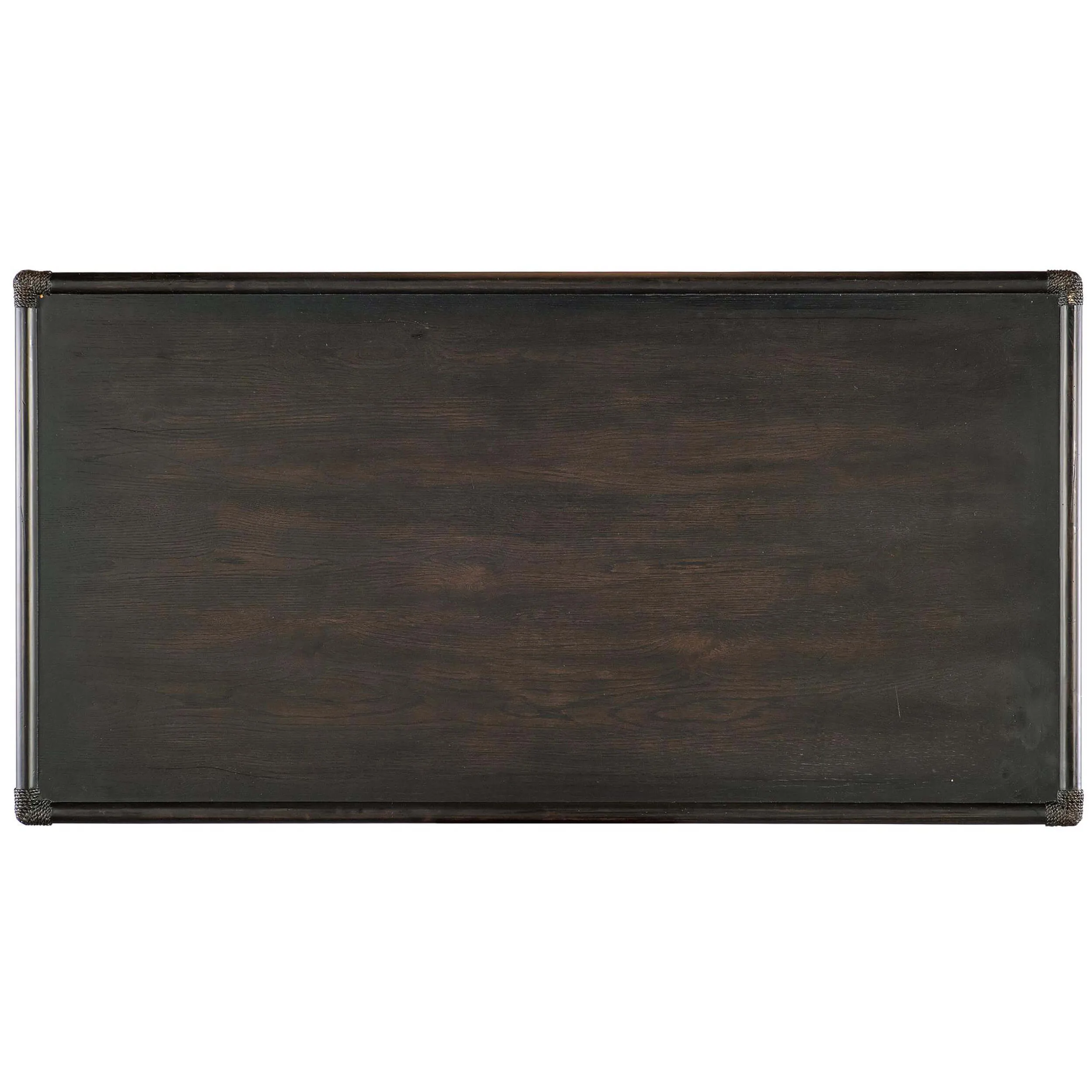 Retreat Pole Rattan Desk, Black Sand