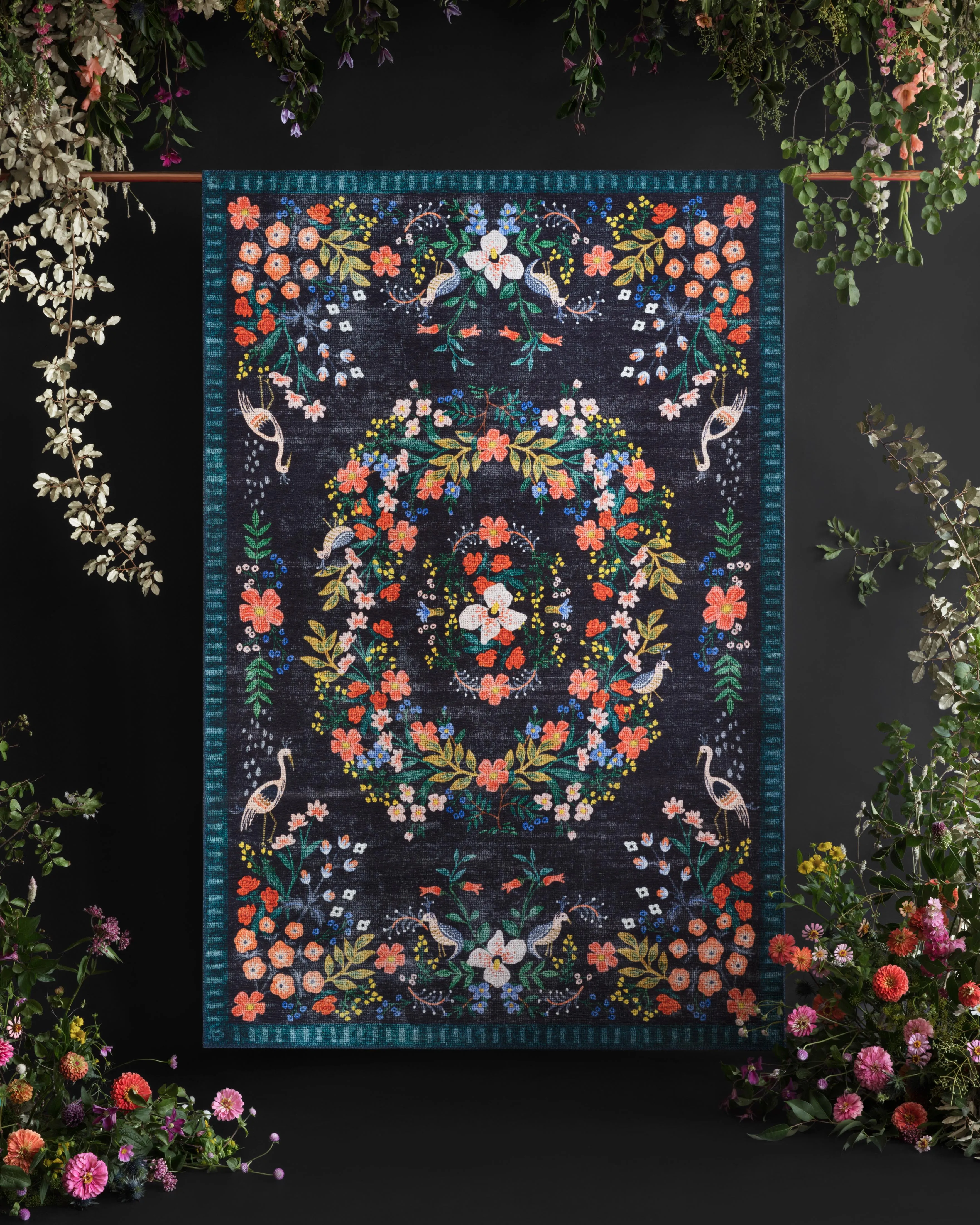 Rifle Paper Co. x Loloi Palais Black / Multi Rug