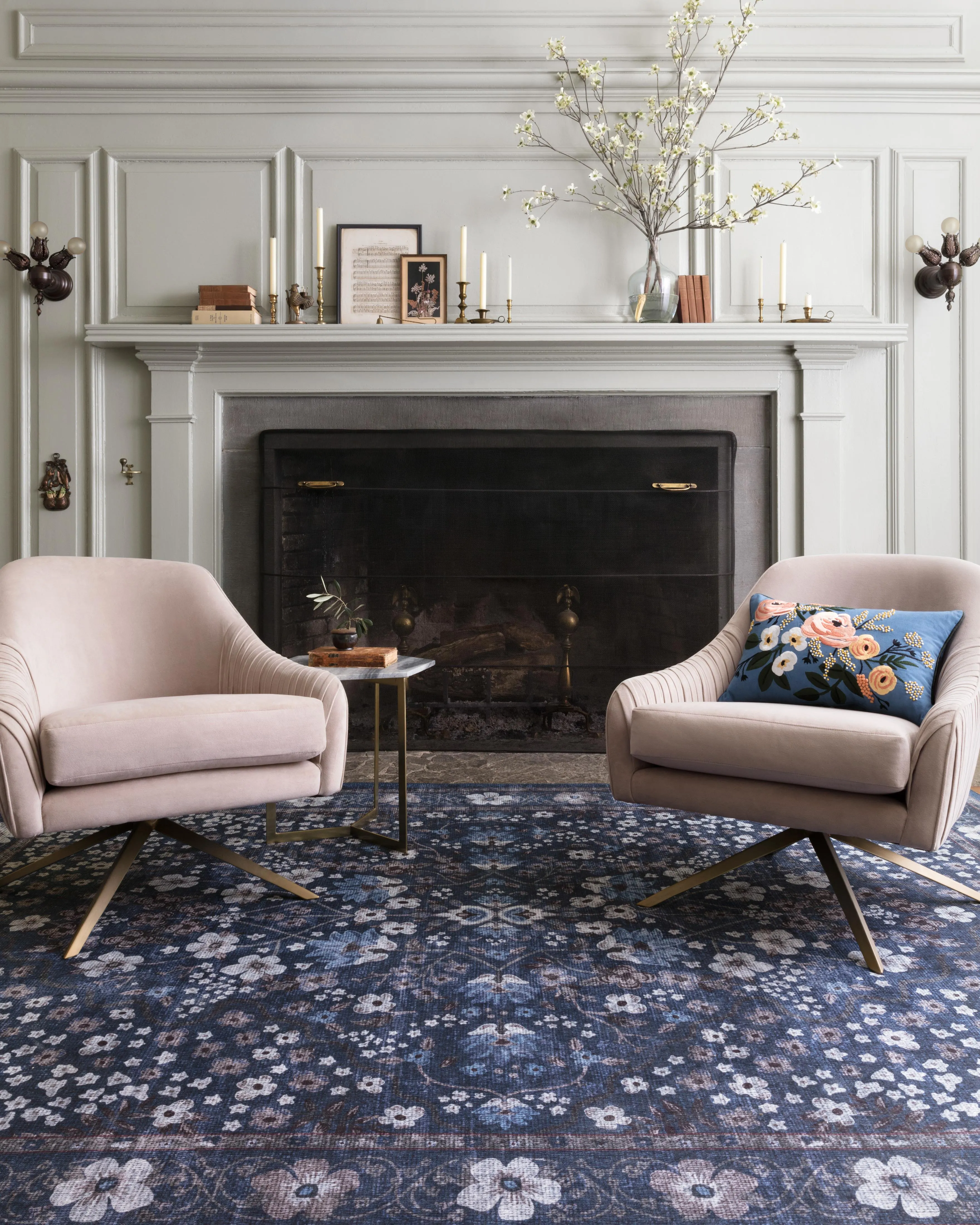 Rifle Paper Co. x Loloi Palais Navy Rug