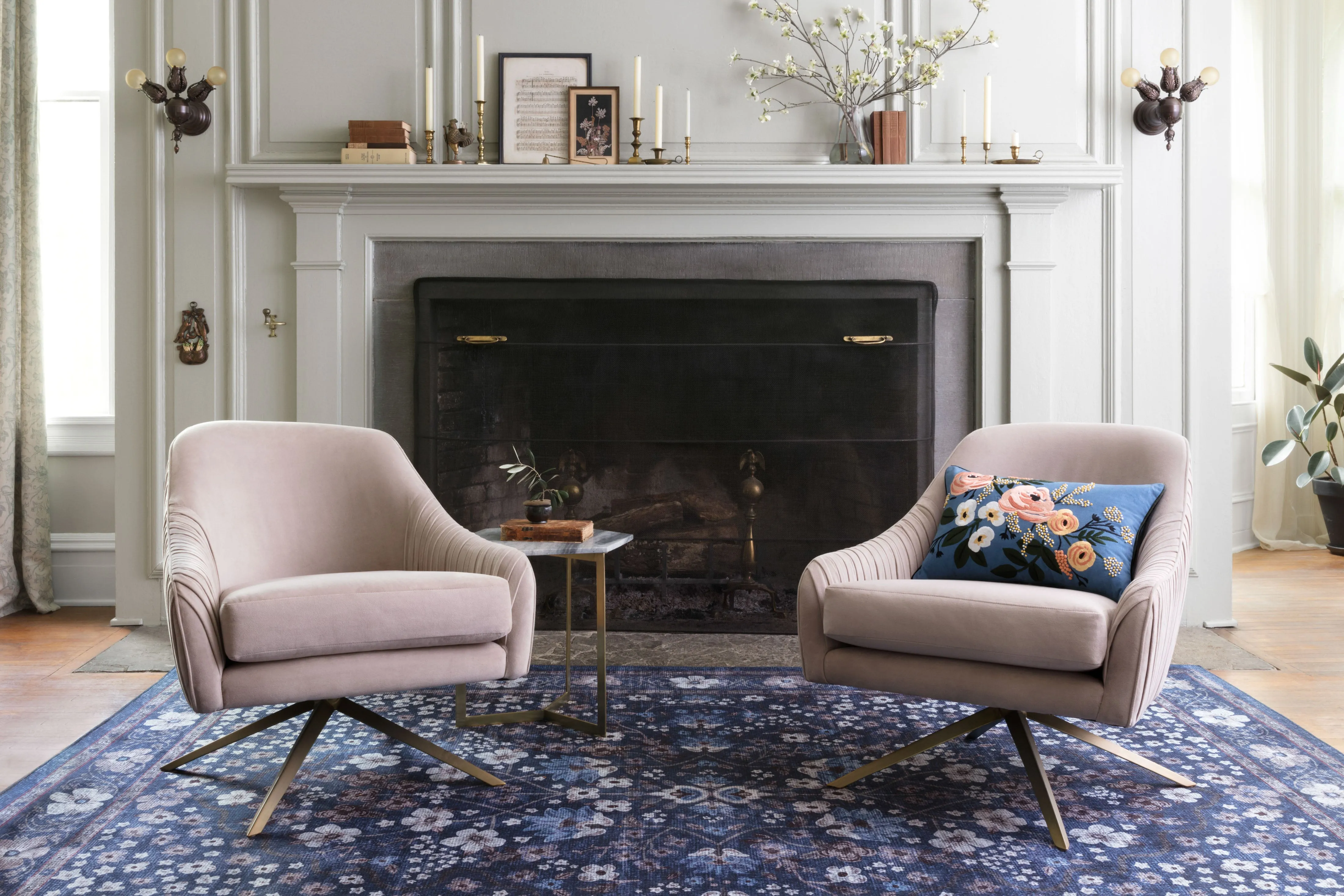 Rifle Paper Co. x Loloi Palais Navy Rug