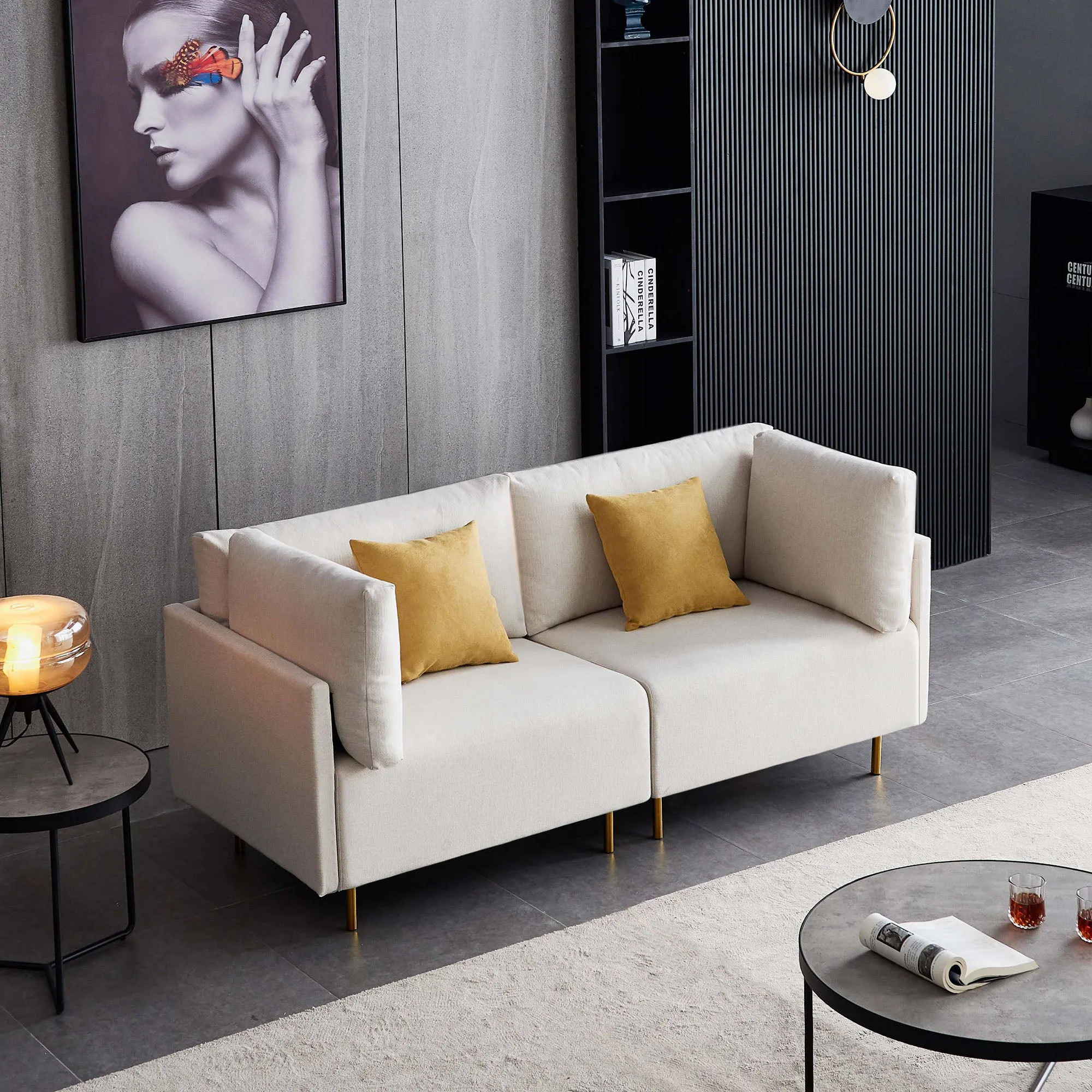 River Quinn Comfy Sofa in Linen