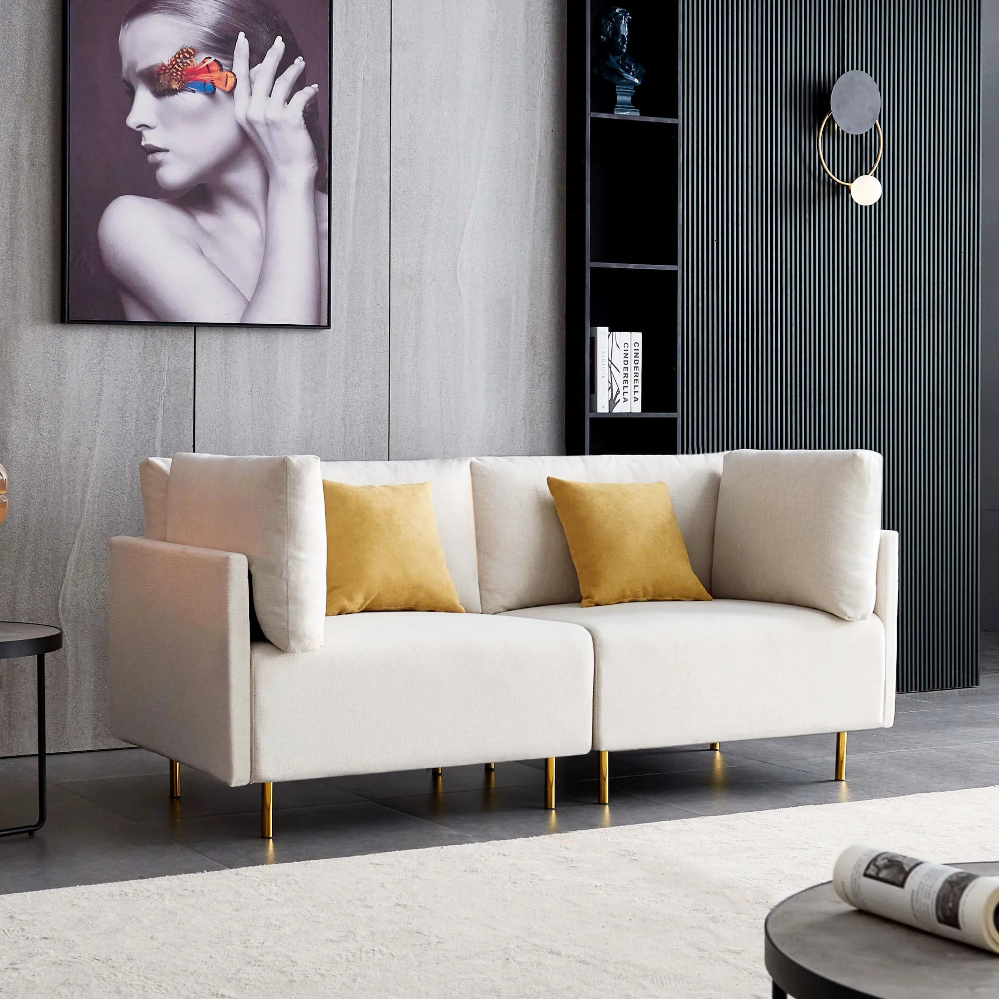 River Quinn Comfy Sofa in Linen