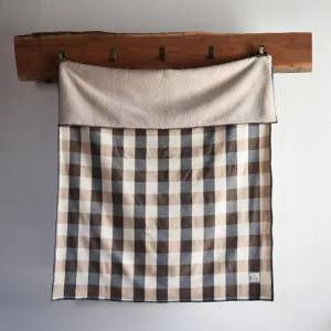 Rob Roy 3-Color Cotton Throw with Sherpa Backing