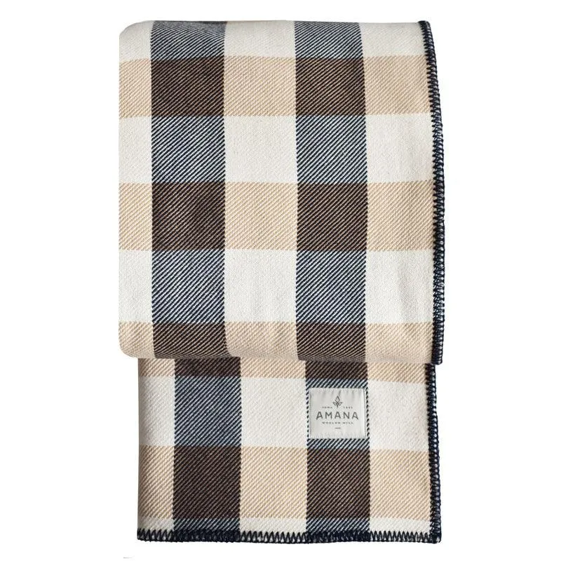 Rob Roy 3-Color Cotton Throw with Sherpa Backing