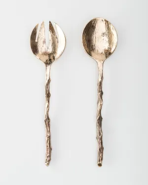 Rose Branch Bronze Cutlery Server by Osanna Visconti