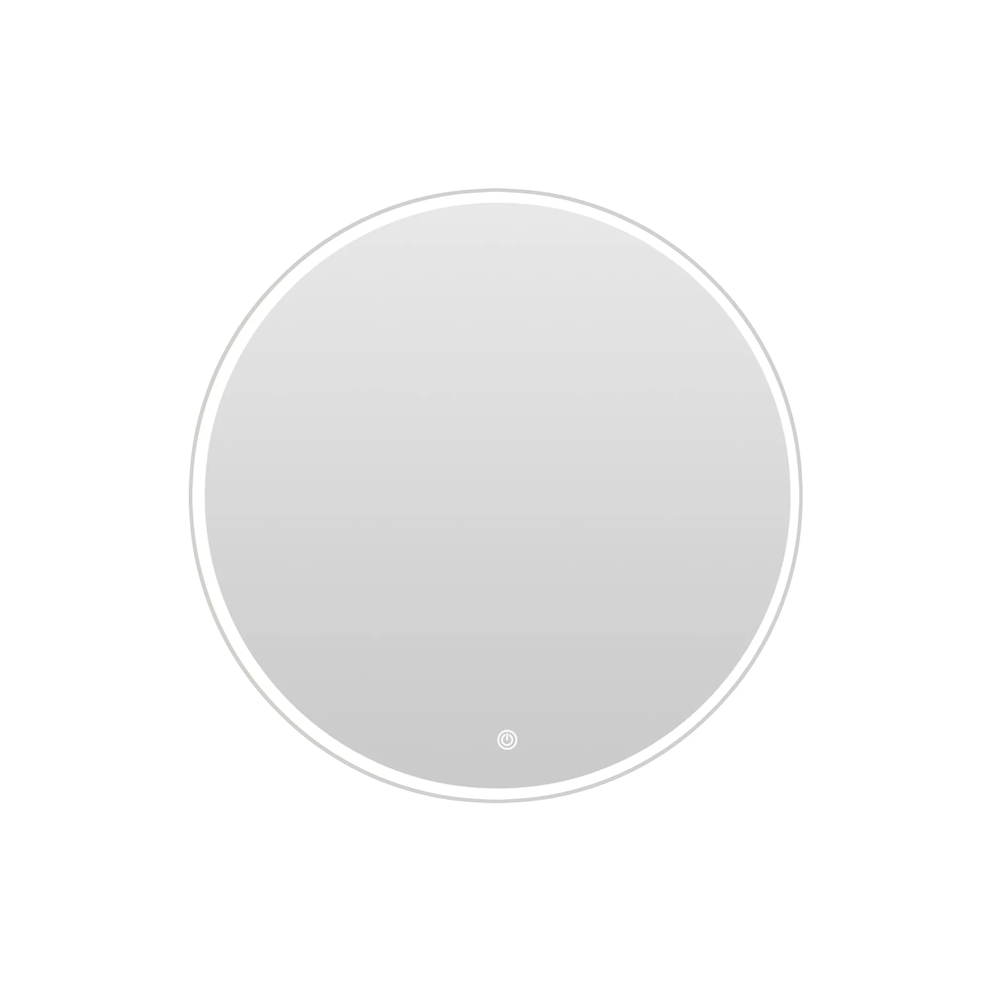 Round Wall-Mounted Dimmable LED Bathroom Vanity Mirror with Defogger and Bluetooth Music Speaker