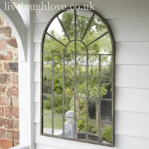 Rustic Metal Arch Mirror - Large
