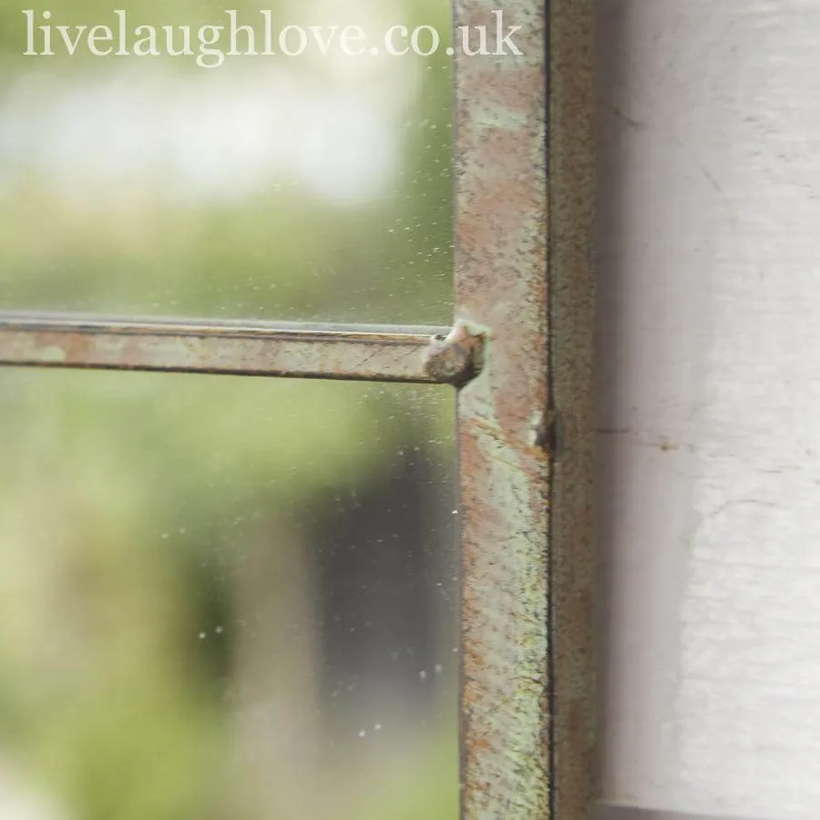 Rustic Metal Arch Mirror - Large