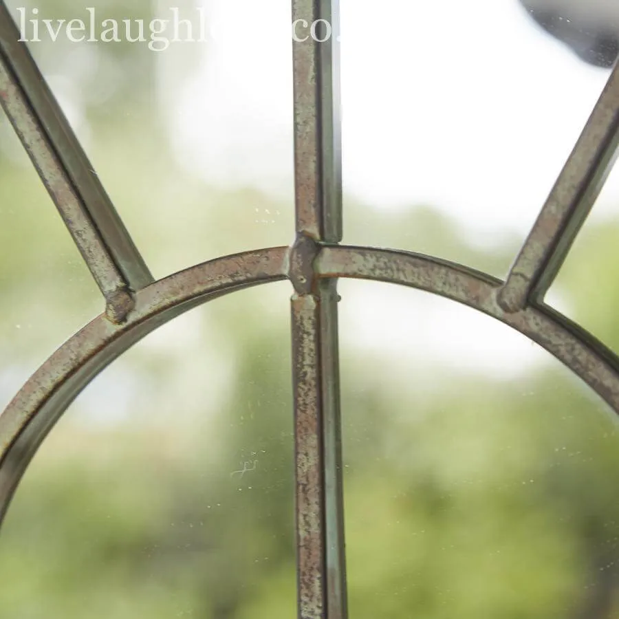 Rustic Metal Arch Mirror - Large
