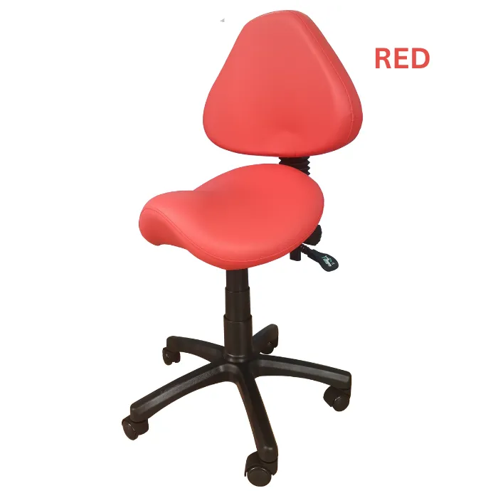 Saddle Shape Stool with Back Support and Tilt-able seat