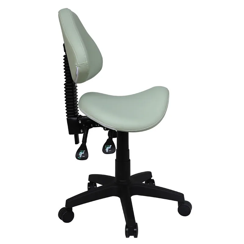 Saddle Shape Stool with Back Support and Tilt-able seat