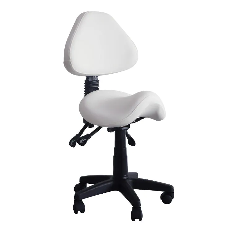 Saddle Shape Stool with Back Support and Tilt-able seat
