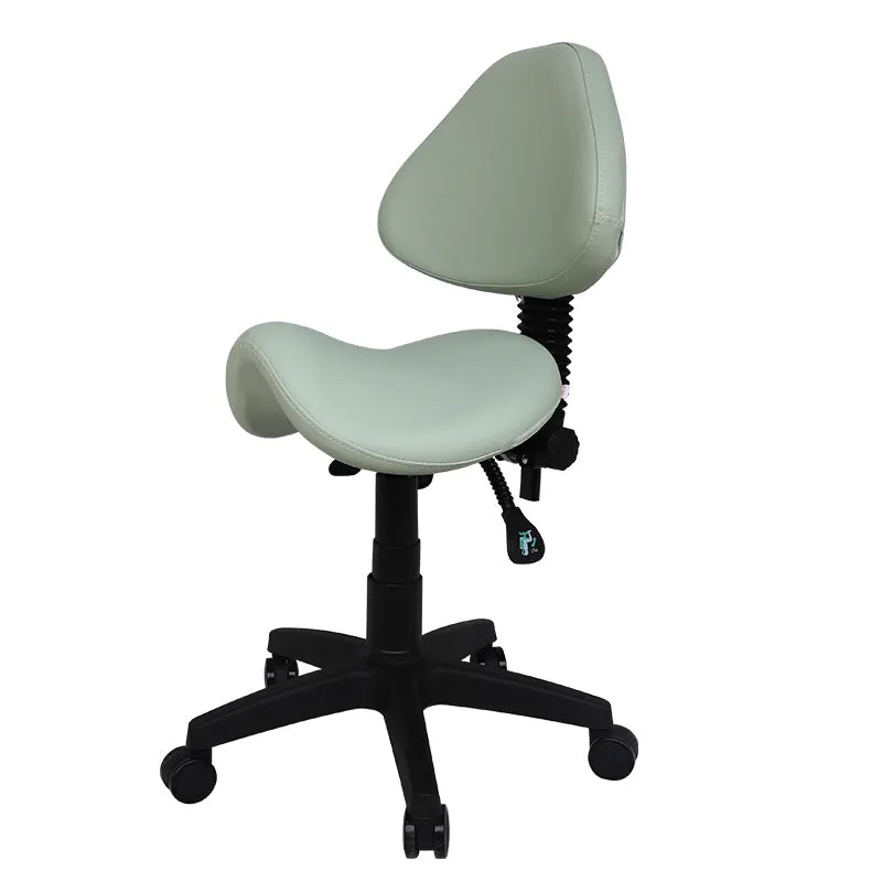 Saddle Shape Stool with Back Support and Tilt-able seat