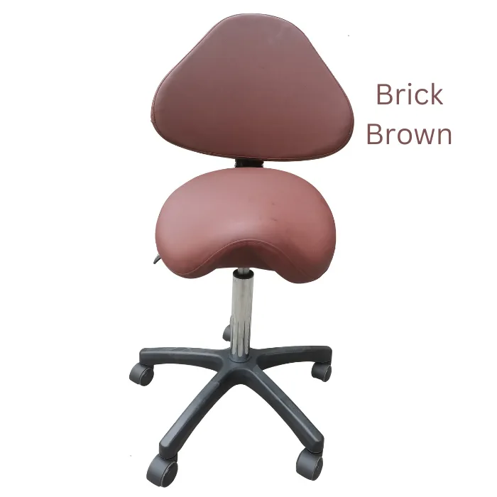 Saddle Shape Stool with Back Support and Tilt-able seat