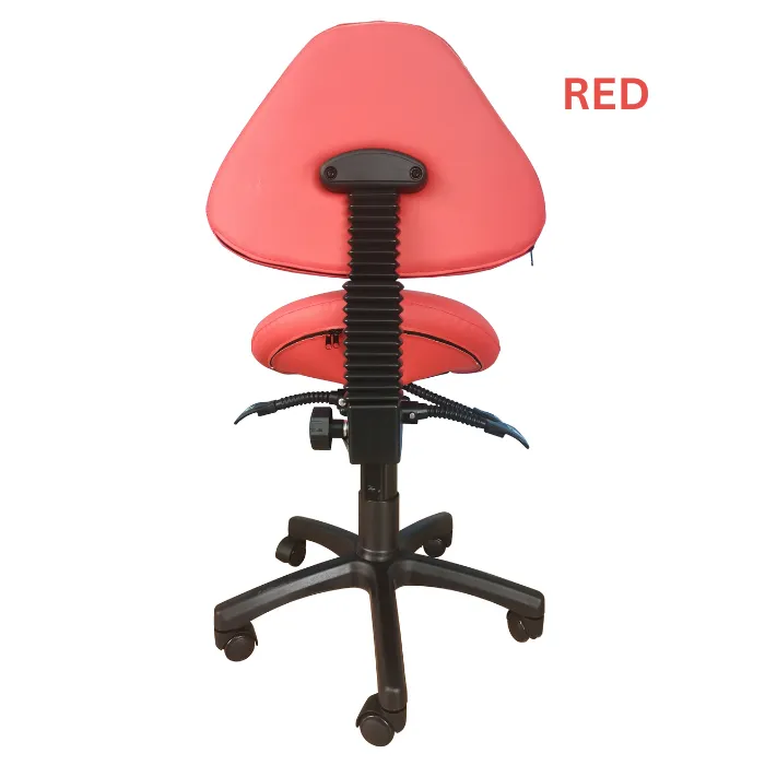 Saddle Shape Stool with Back Support and Tilt-able seat