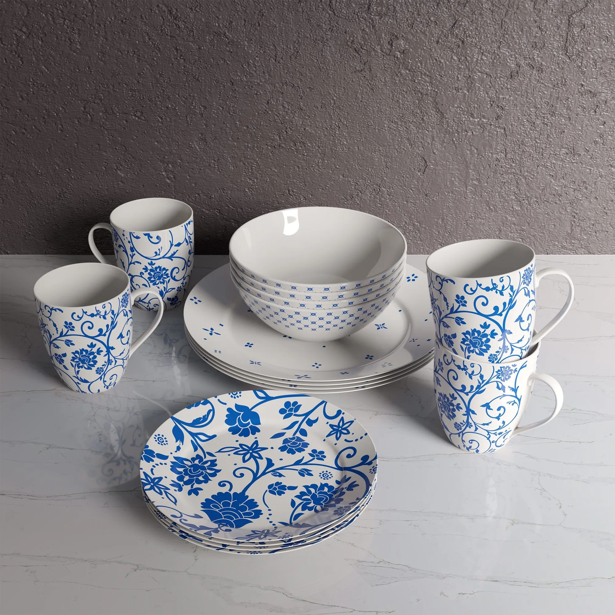 Safdie & Co. Luxury Premium Porcelain Dinnerset 16 Piece Set Arlington