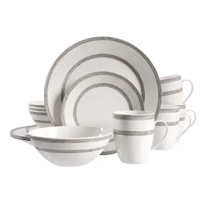 Safdie & Co. Luxury Premium Porcelain Dinnerset 16 Piece Set Newport