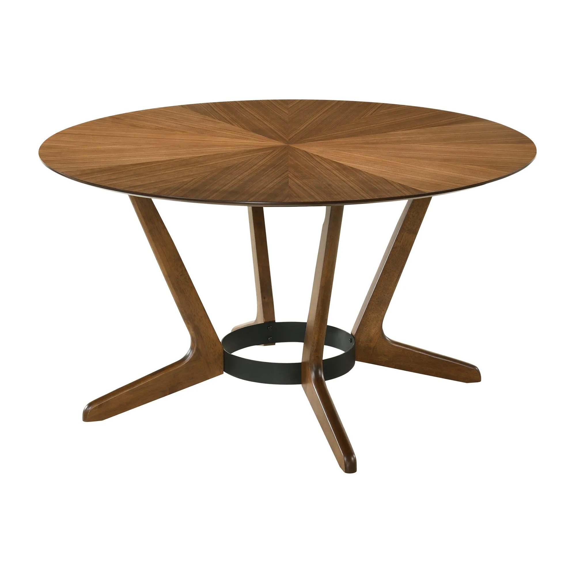 Santana 7 Piece Round Wood Dining Set